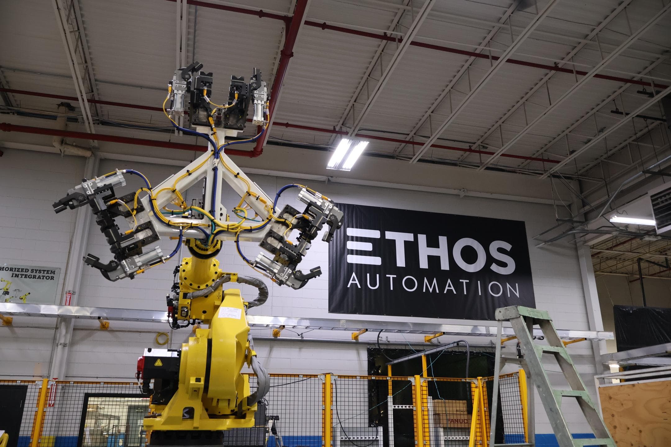 Custom robot tooling on the Ethos shop floor
